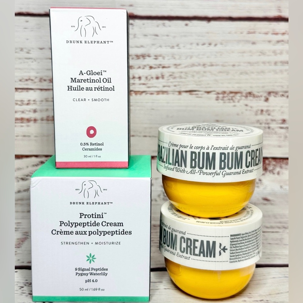 NEW Skincare Bundle - Drunk Elephant Protini & A-Gloei - Sol de Jeneiro Cream